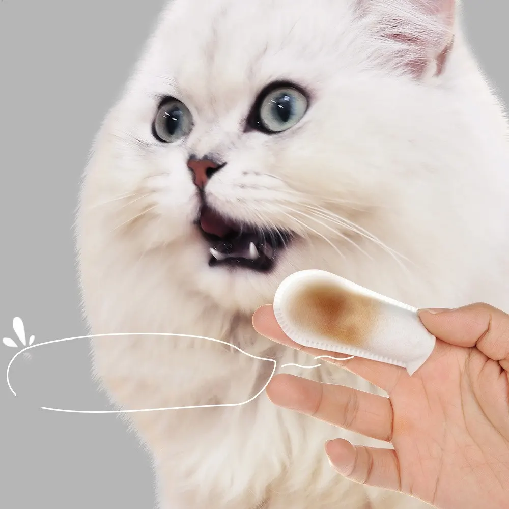 Oral and Dental Cleaning Wipes for Pet Cats