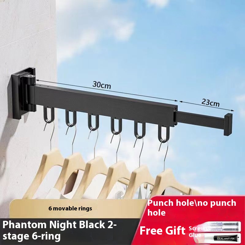 Punch-free Wall Hanging Small Shrink Fixed Folding Aluminum Alloy Airer
