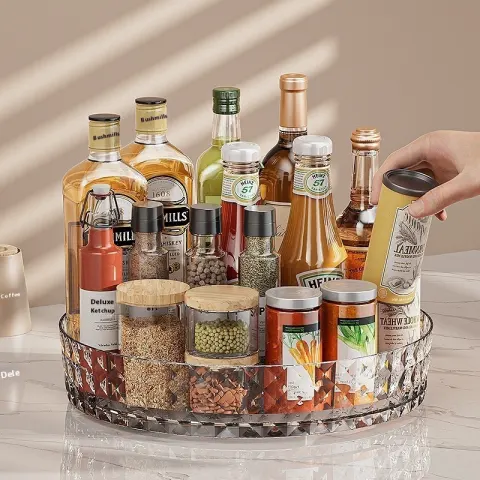 Seasoning Rotating Storage Rack Kitchen Multi-function Tray