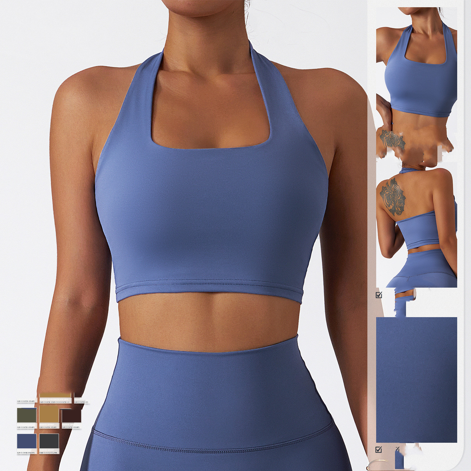 Quick-drying Nude Feel Workout Bra One-piece Shockproof Push-up Yoga Vest