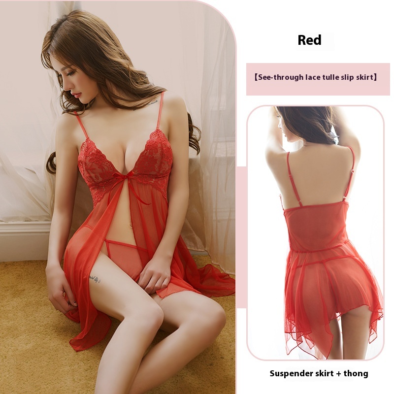Women's Sleepwear Lace Transparent Suspender