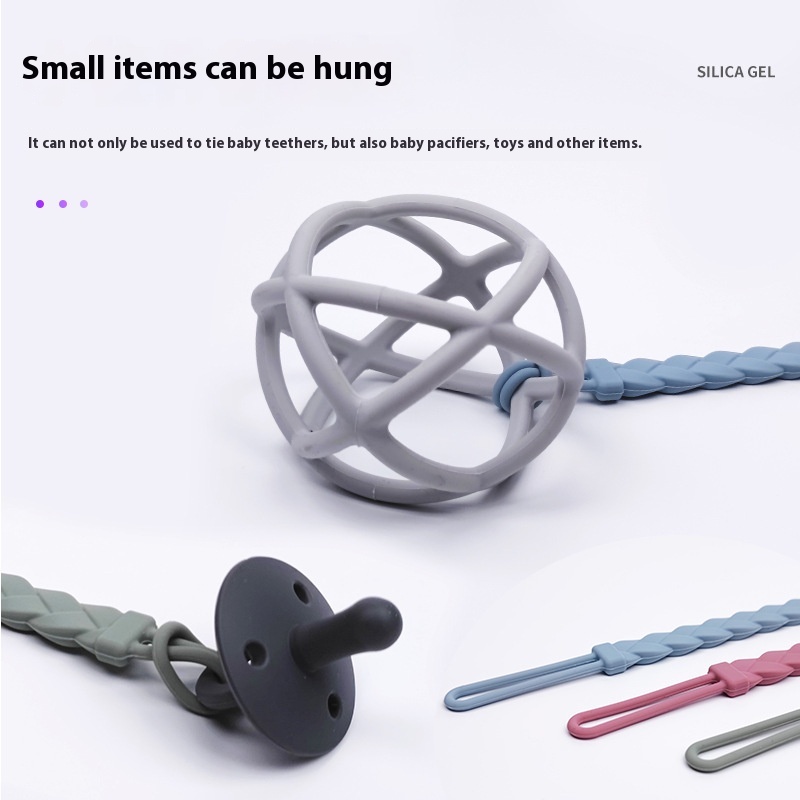 Food Grade Baby Teether Soothing Silicone Pacifier Clip - Image 4
