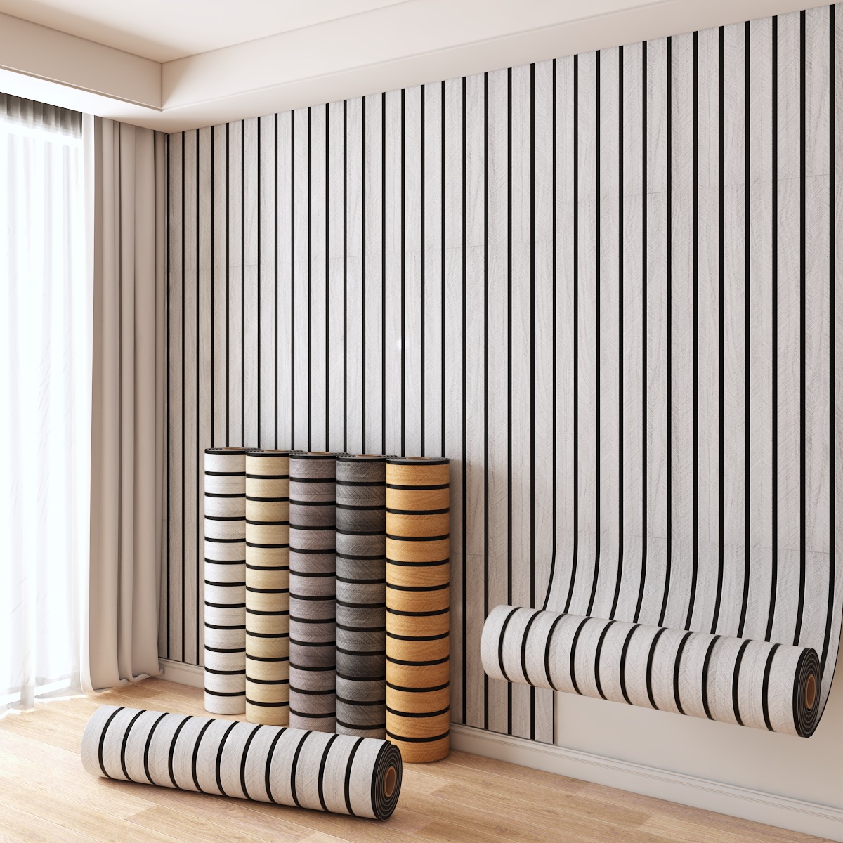 Wood Grain Concave-convex Wallpaper Self-adhesive Waterproof Moisture-proof - Image 5