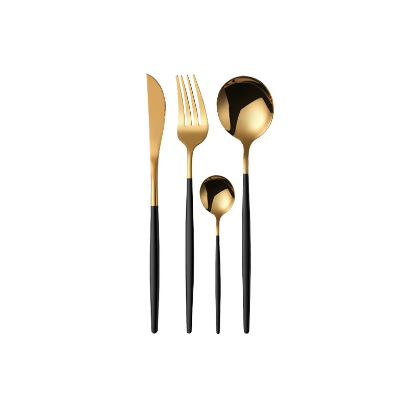 Stainless Steel Knife And Forks 24-piece Gift Box Titanium-plated Tableware Suit