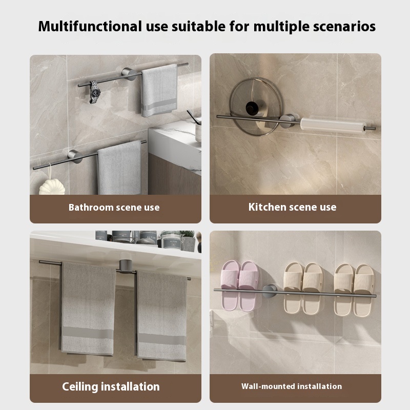 Towel Rack Cosmetic Room Punch-free Storage