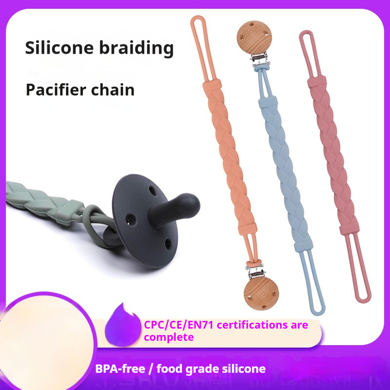 Food Grade Baby Teether Soothing Silicone Pacifier Clip - Image 11