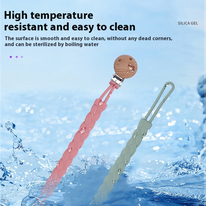 Food Grade Baby Teether Soothing Silicone Pacifier Clip - Image 8