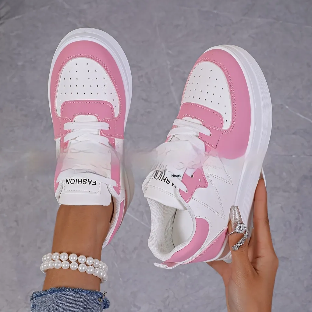 Spring And Autumn New Platform Women's Casual Sneaker - Pink