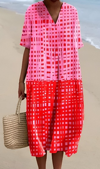 Women's Casual 3D Printed Floral Print Sleeved Long Dress B22Qket3Pqg593 - Shop at LoveMi