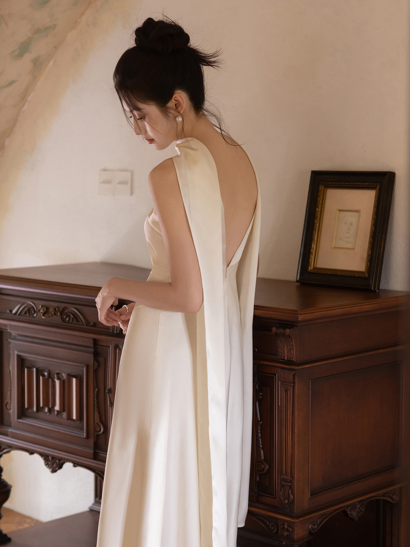 Marriage Engagement Toast Dress Simple Dress