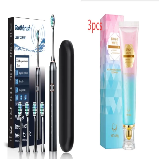 Electric Toothbrush Household 6 speed Soft Bristle Sound Wave Set - Shop at LoveMi