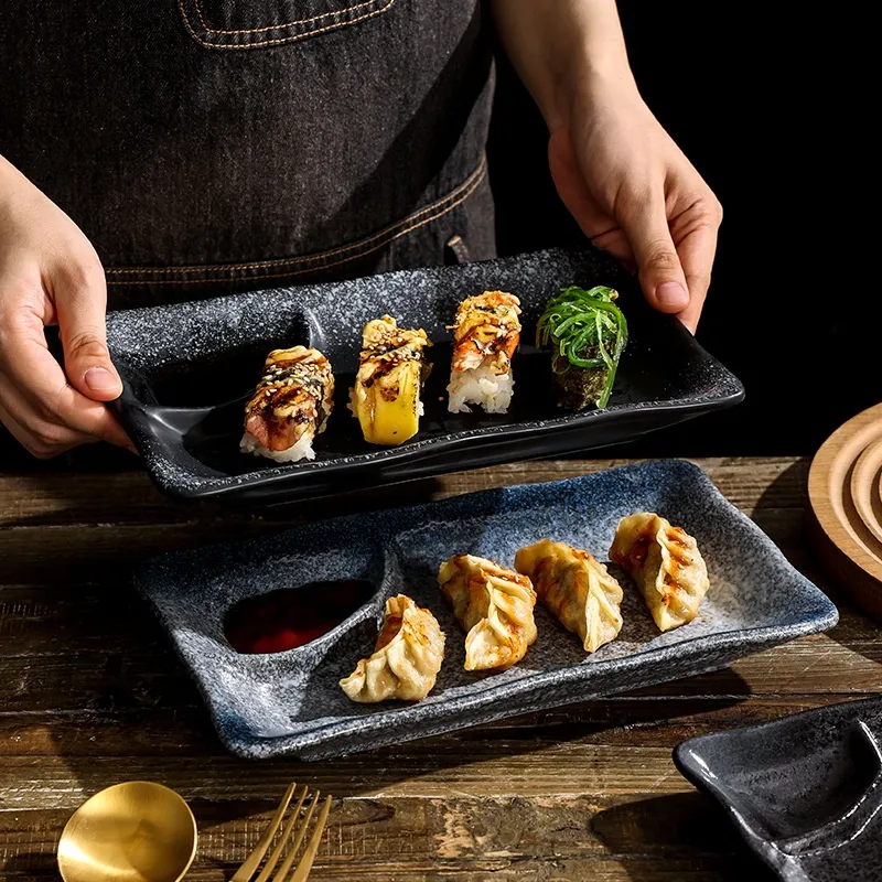 Sushi Plate Rectangular Plate Dish Japanese Ceramic