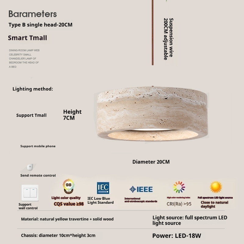 Huangdongshi Japanese Style Bedroom Bedside Chandelier