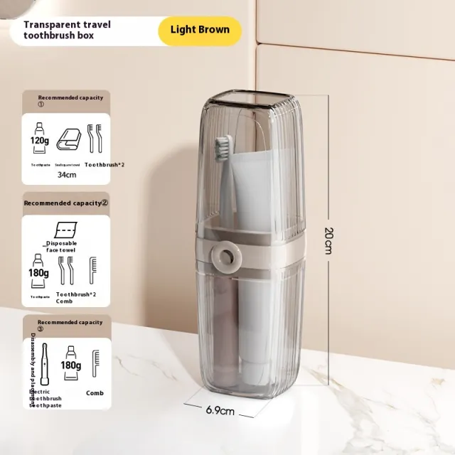 Soap Toothbrush Case Sealed With Lid Business Trip Mini Storage Box Set Gray Toothbrush Case - Shop at LoveMi