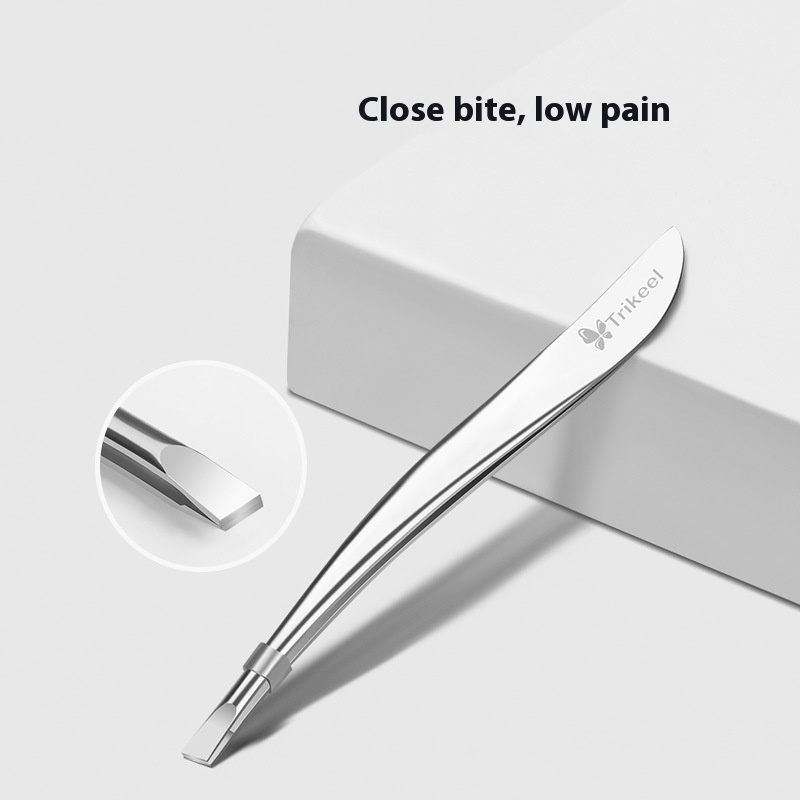 Willow Leaf-shaped Eye Tweezer Beard Pulling Tweezers Stainless Steel Eyebrow Tweezers