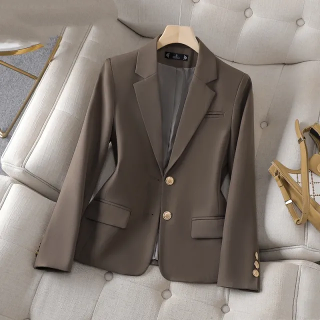 Professional Suit Formal Women's Coat Overalls Brown - Shop at LoveMi