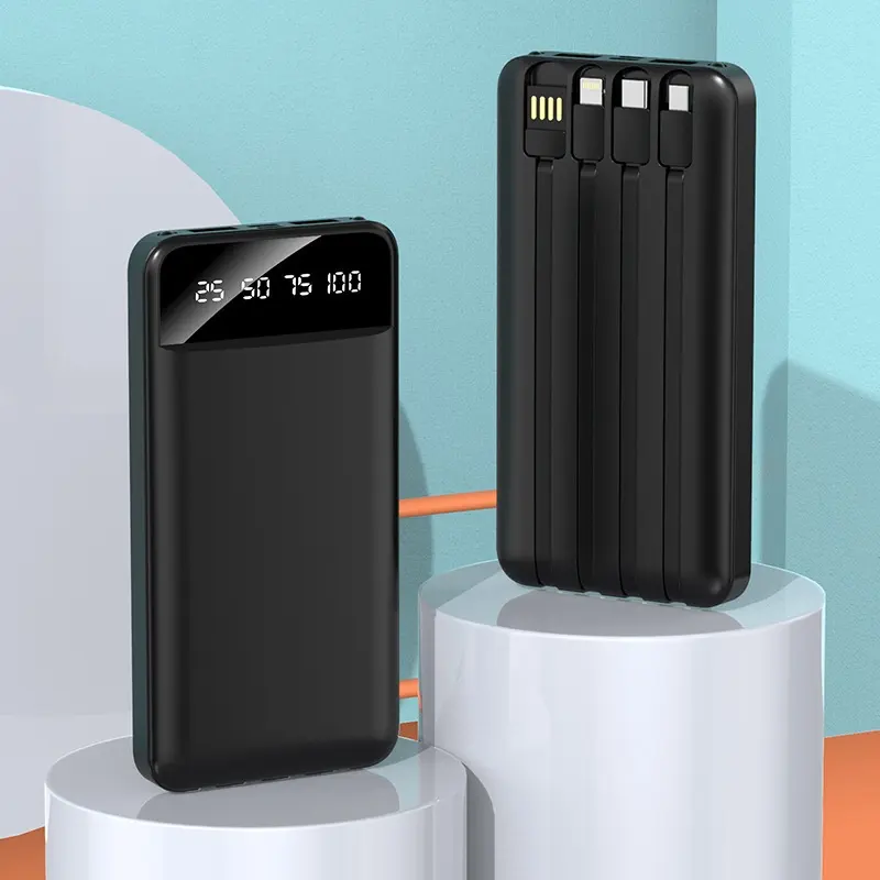Fast Charge With Cable Power Bank 20000
