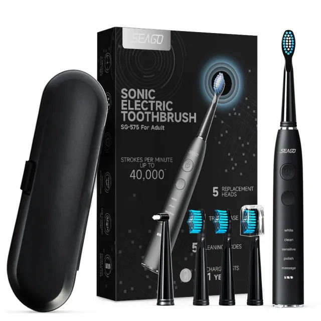 Electric Toothbrush Rechargeable Disinfection Electric Sg575 Black - Shop at LoveMi