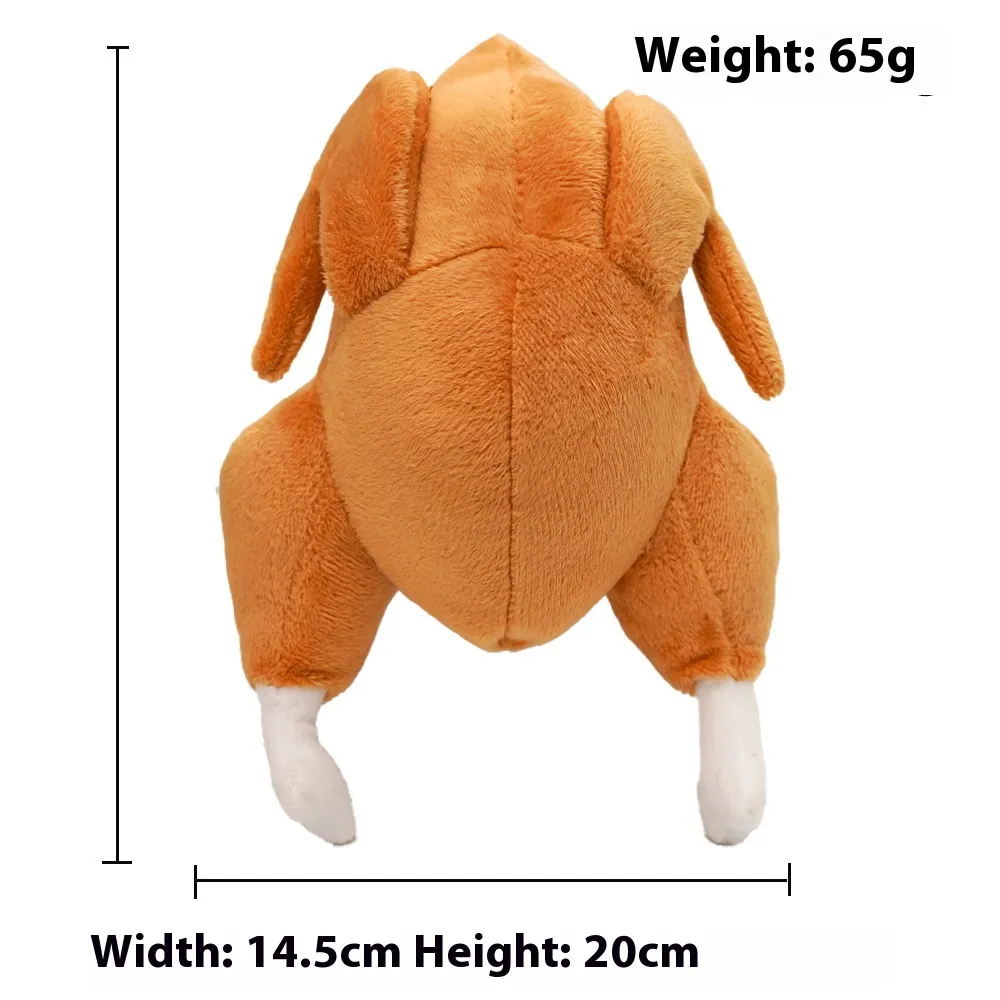 Pet Sounding Roast Chicken Creaking Plush Toy - Plush Turkey 14X20Cm
