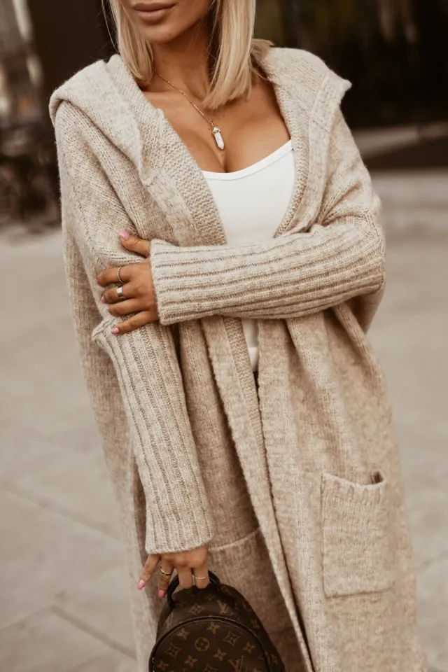 Women's Sweater Cardigan Khaki A - Shop at LoveMi