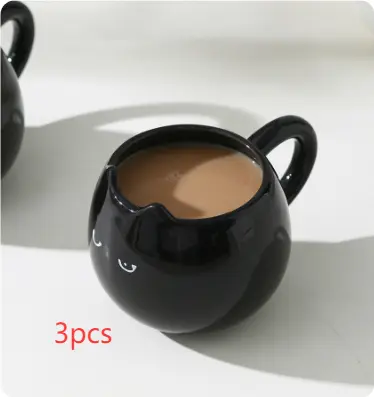 Small Black Cat Cute Shape Office Cup Creative Cup