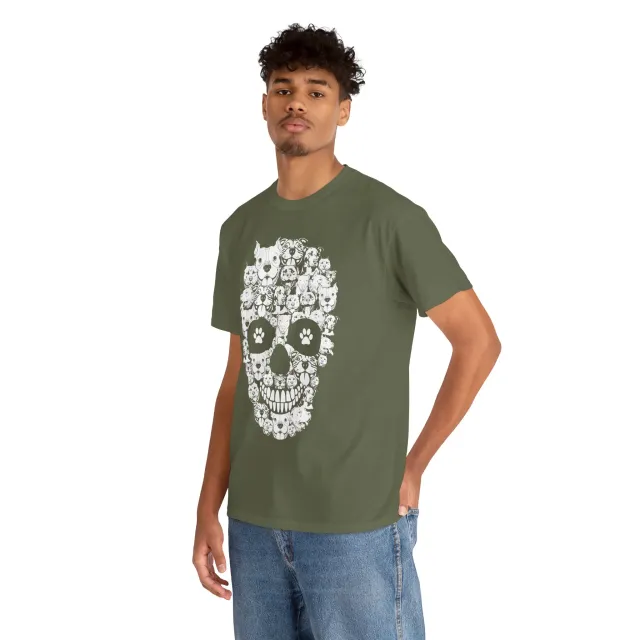 T shirt Men And Women Couple Solid Color White Printing Army Green - Shop at LoveMi