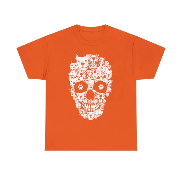 T shirt Men And Women Couple Solid Color White Printing Orange - Shop at LoveMi