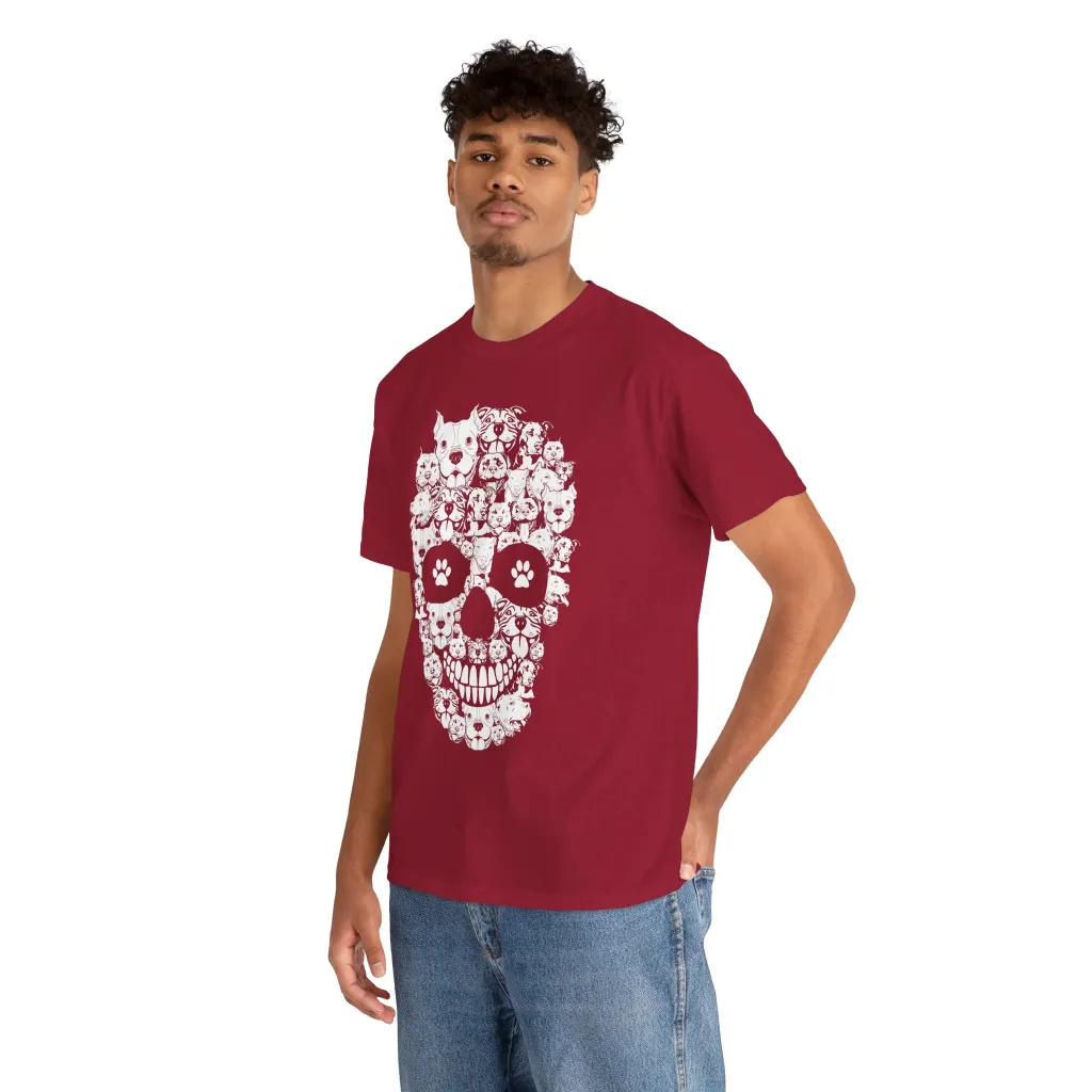 T-shirt Men And Women Couple Solid Color White Printing - Wine Red