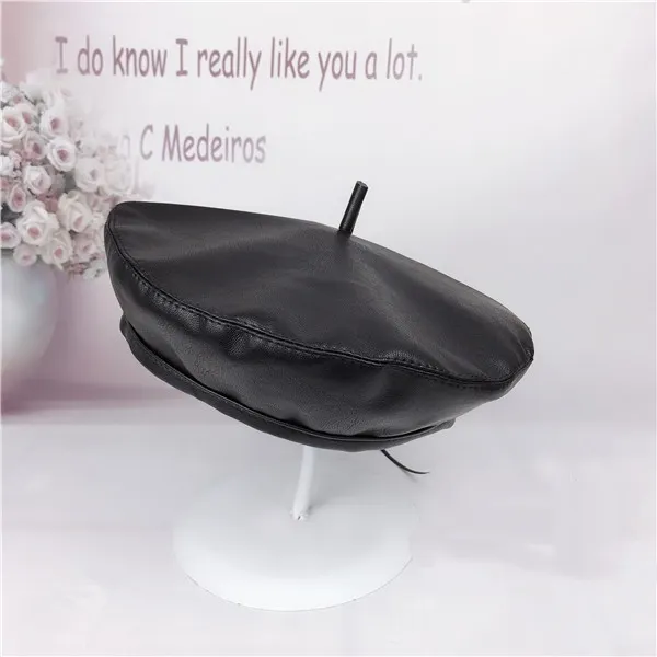 Women's Octagonal Pumpkin Hat Painter Hat Black Black - Shop at LoveMi