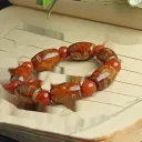 10 Antique Letter Bulge Beads