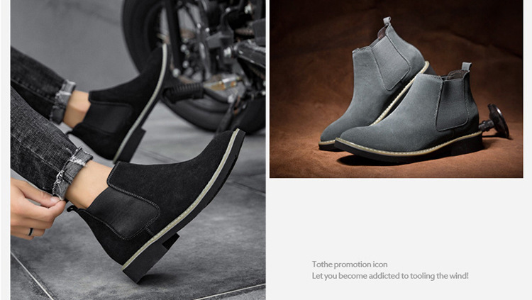 Invisibly Heightened Casual Leather British Soft Bottom Height Shoes — detail view 2