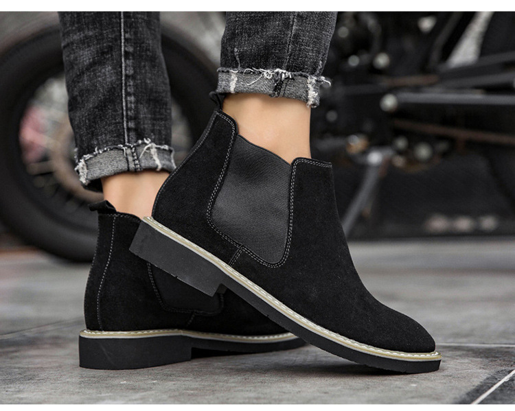 Invisibly Heightened Casual Leather British Soft Bottom Height Shoes — worn view 10