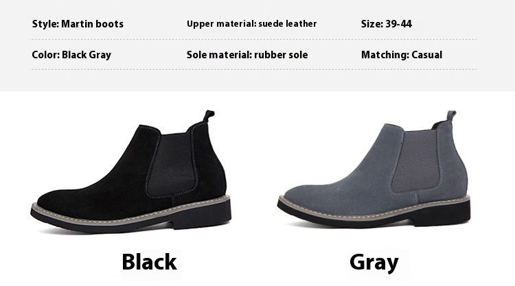 Invisibly Heightened Casual Leather British Soft Bottom Height Shoes — sole detail 4