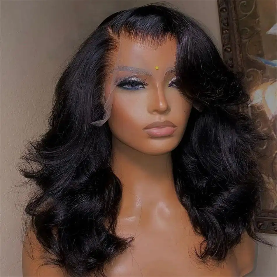 Women's Solid Color Transparent Lace Forehead Wig