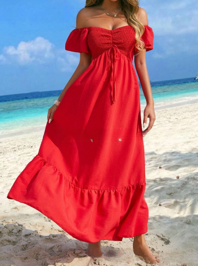 Beach Strapless Sexy Women's Clothing Dress
