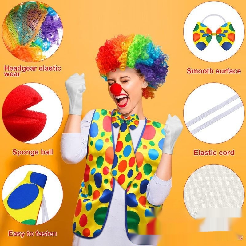 Halloween Clown Wig Dress Up Costume