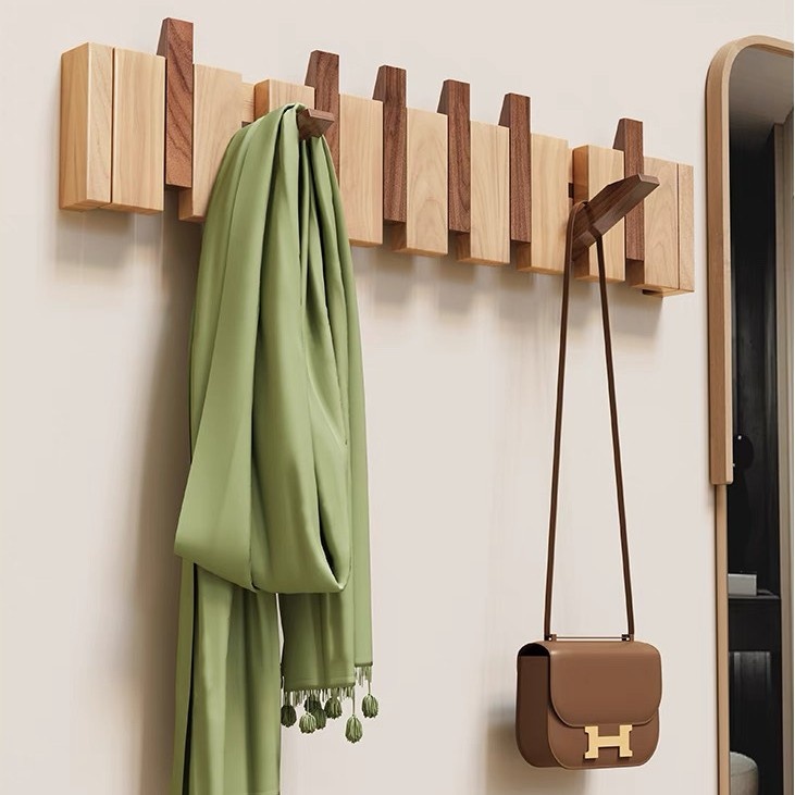 Solid Wood Piano Keys Clothes Rack Creative Invisible Hook