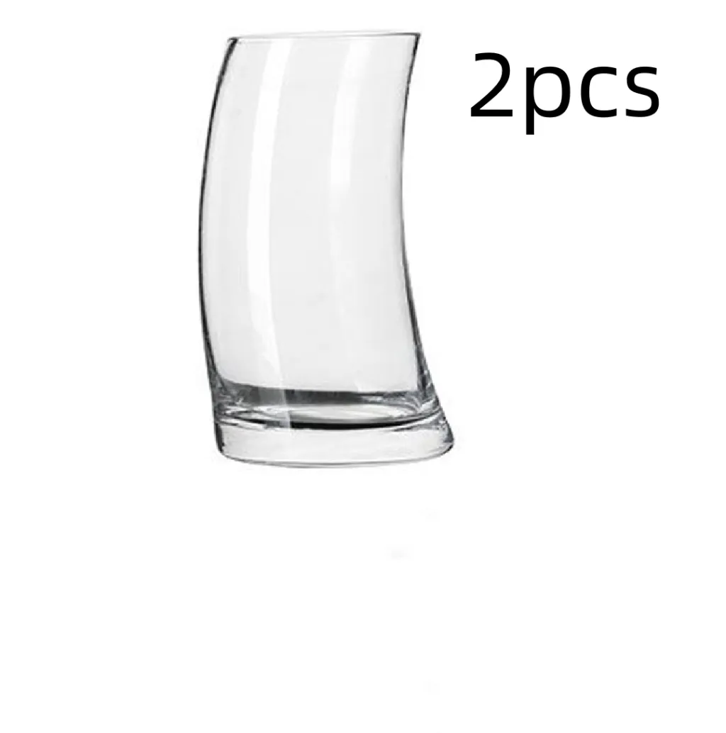 Shaped glass sail crescent cup juice cup - 495Ml 2Pcs