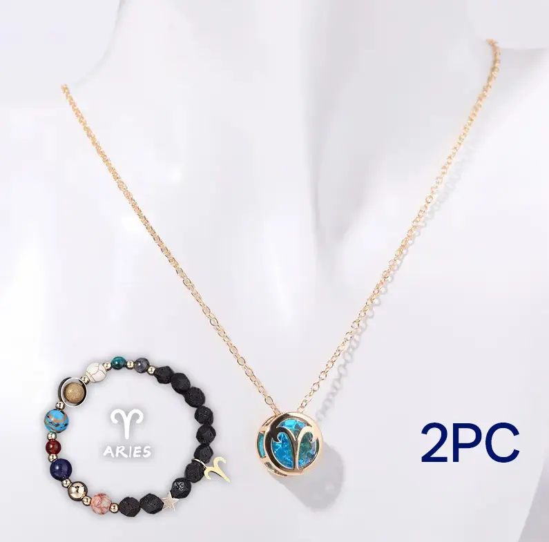 Natural Stone Beaded Necklace Set