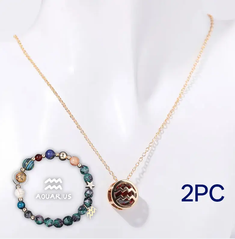 Natural Stone Beaded Necklace Set