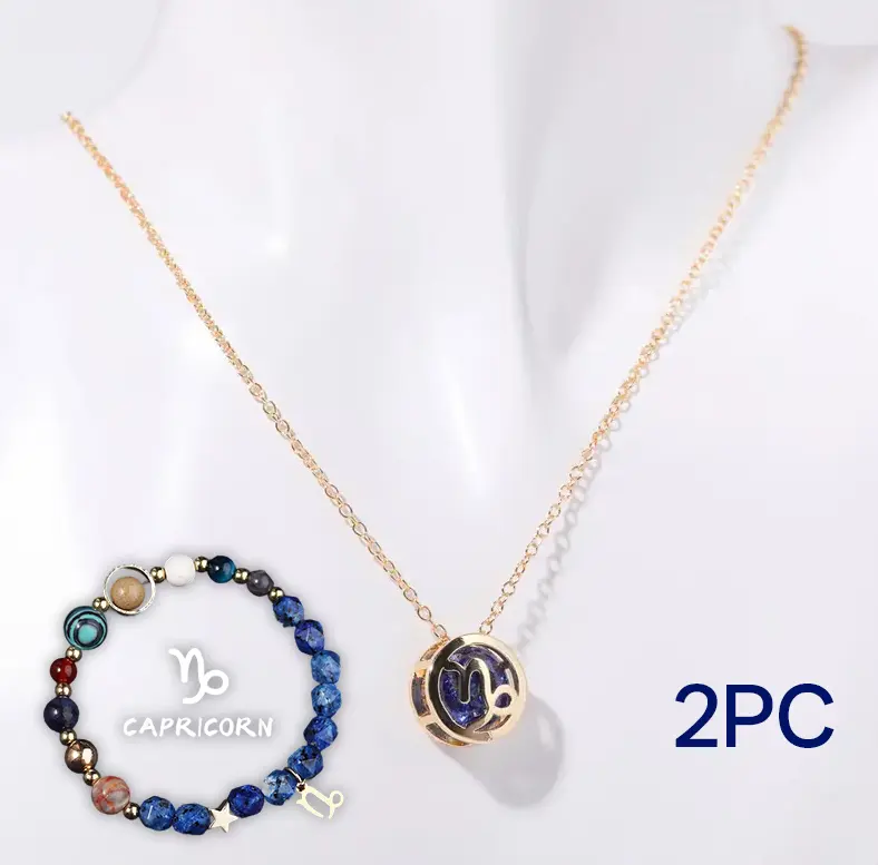 Natural Stone Beaded Necklace Set