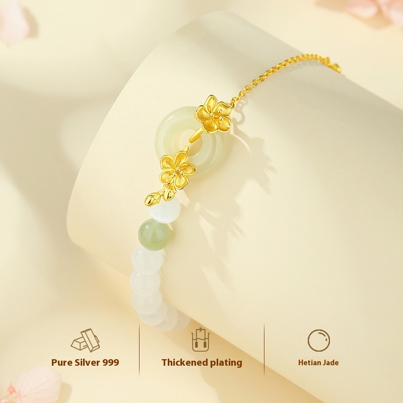 Peach Blossom Safety Buckle Bracelet Female