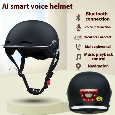 Voice Smart Bluetooth Accessible Phone Warning Light Helmet