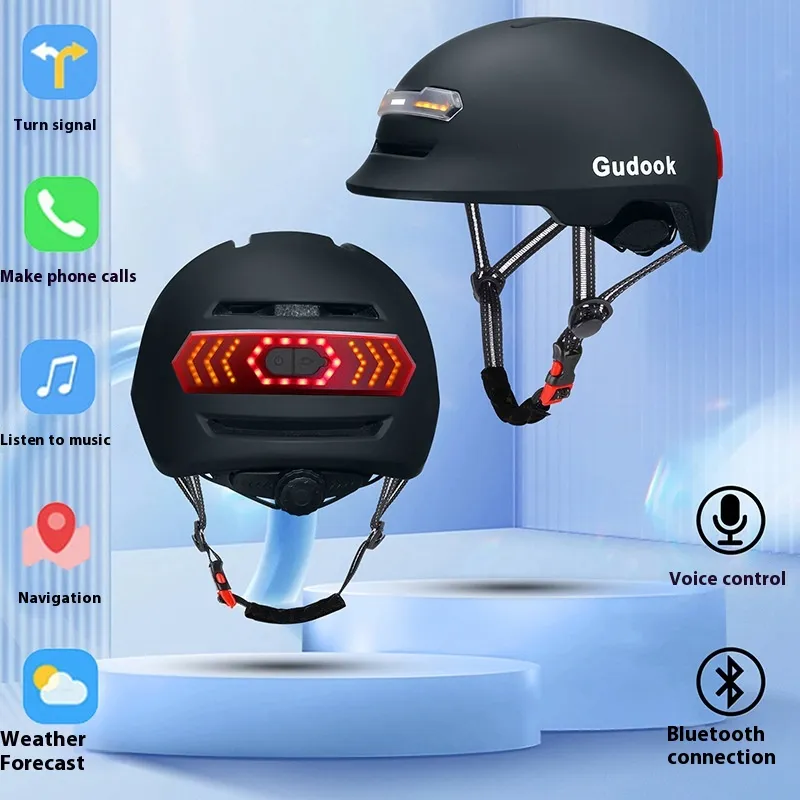 Front And Rear With Steering Kill Car Lights Voice Button Dual Control Smart Helmet Basket Teeth Answer Call Music Navigation