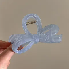 Ice Bowknot Barrettes Women's High-grade Sense - Blue - View 1