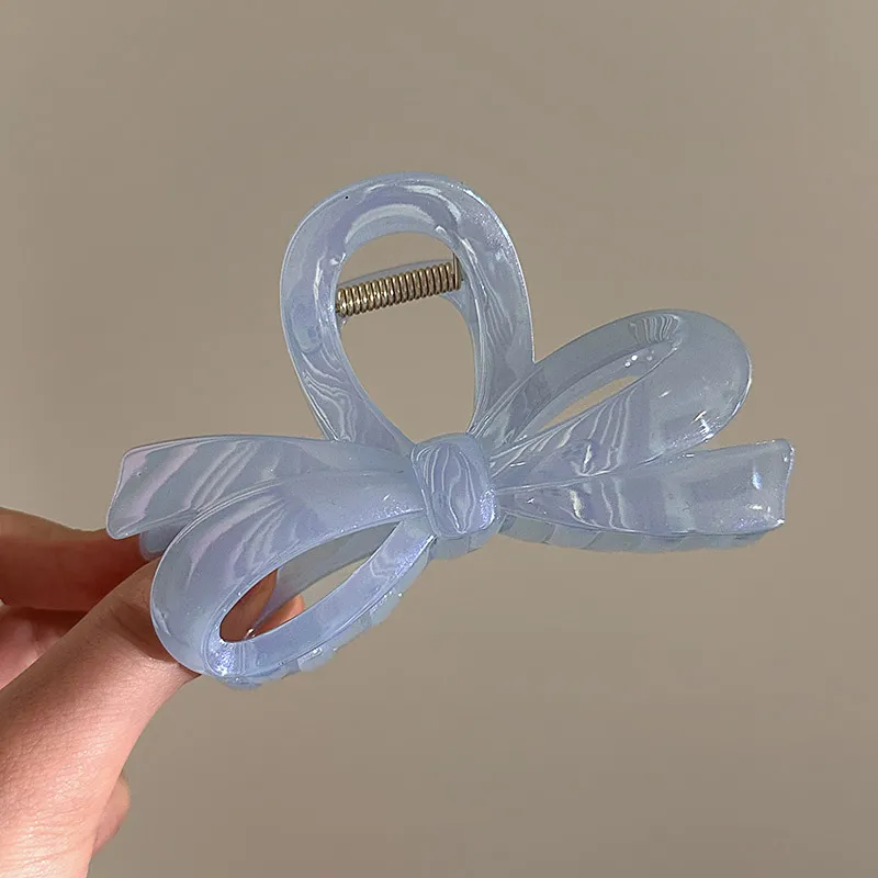 Ice Bowknot Barrettes Women's High-grade Sense - Blue