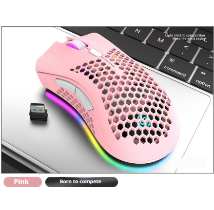 Hollow Out Game Luminous Charging Wireless Mouse - Image 2