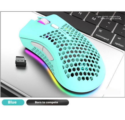 Hollow Out Game Luminous Charging Wireless Mouse - Image 5