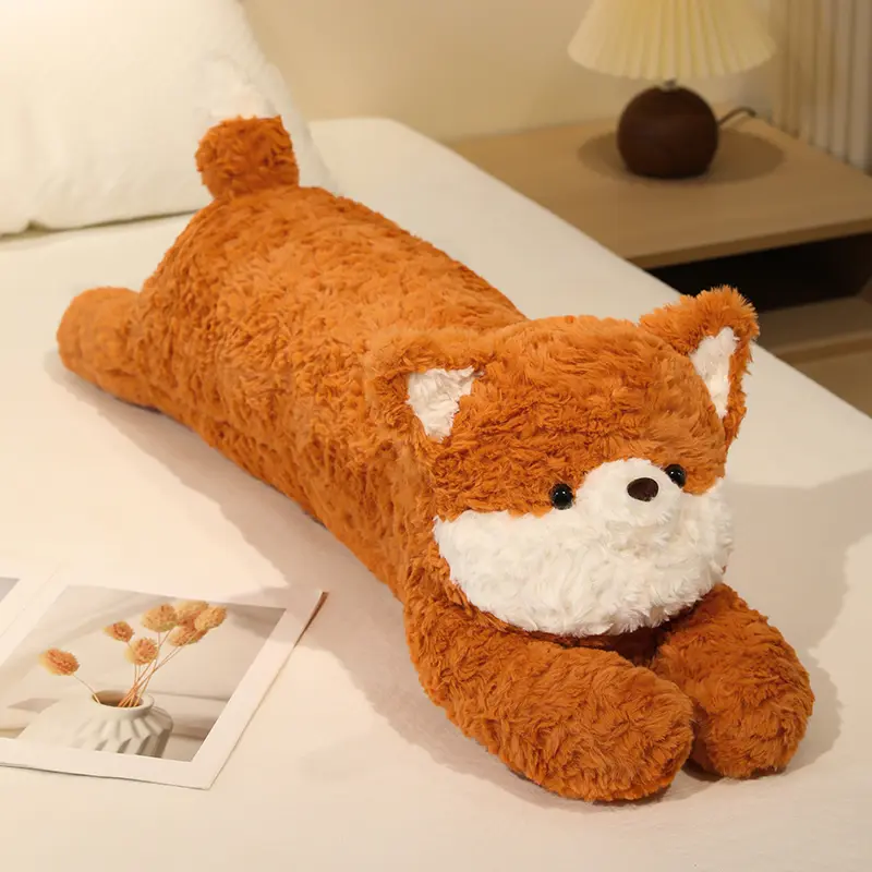 Lying Long Pillow Fox Doll West Highland Plush