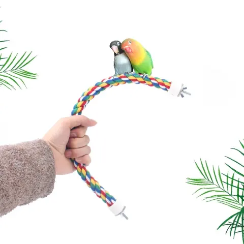 Parrot Standing Pole Climbing Rope Stick Ladder Birdcage Accessories